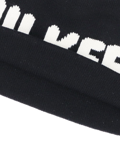 MILKFED.（ミルクフェド）の「LOGO JACQUARD KNIT CAP（ニットキャップ/ビーニー・レディース・ブラック/オフホワイト/レッド・ONE SIZE）」の8枚目の写真
