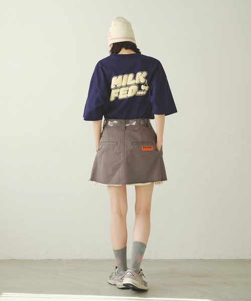 MILKFED.（ミルクフェド）の「LOGO JACQUARD KNIT CAP（ニットキャップ/ビーニー・レディース・ブラック/オフホワイト/レッド・ONE SIZE）」の17枚目の写真