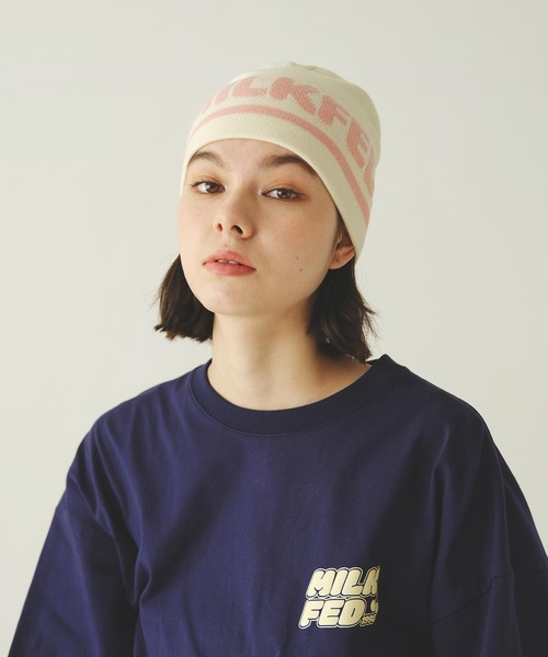 セール】LOGO JACQUARD KNIT CAP（ニットキャップ/ビーニー