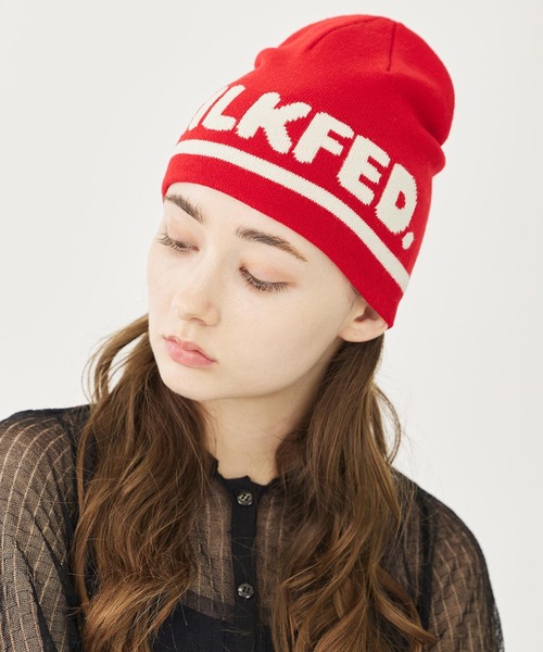 セール】LOGO JACQUARD KNIT CAP（ニットキャップ/ビーニー