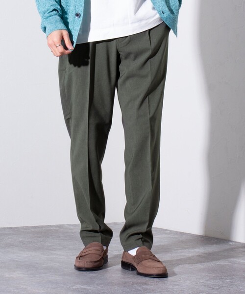 GLOSTER（グロスター）の「【GLOSTER/グロスター】COOLMAX イージーケアスラックス  (無地/チェック)（スラックス・メンズ・ベージュ/ネイビー/チャコールグレー/グレー系その他/オリーブ・S/M/L/XL）」の4枚目の写真