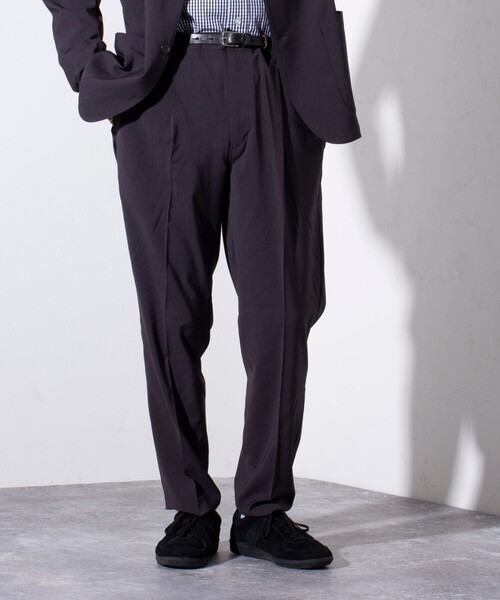 GLOSTER（グロスター）の「【GLOSTER/グロスター】COOLMAX イージーケアスラックス  (無地/チェック)（スラックス・メンズ・ベージュ/ネイビー/チャコールグレー/グレー系その他/オリーブ・S/M/L/XL）」の2枚目の写真