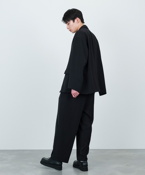 JUNRED（ジュンレッド）の「セットアップ対応 / ドレープダブルクロスオーバージャケット（テーラードジャケット・メンズ・ミント/ブラック/グリーン系その他2・S/L/M）」の18枚目の写真