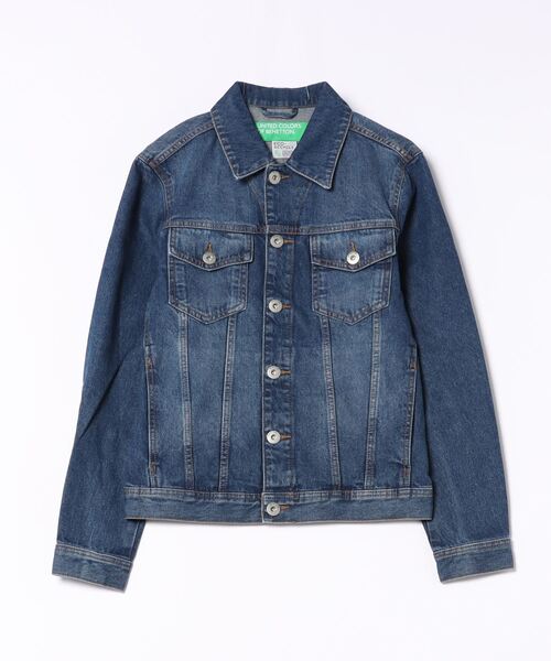 BENETTON (UNITED COLORS OF BENETTON)（ベネトンユナイテッドカラーズオブベネトン）の「リサイクルコットン20%デニムジャケット（デニムジャケット・メンズ・インディゴブルー・SMALL/MEDIUM/LARGE）」の7枚目の写真