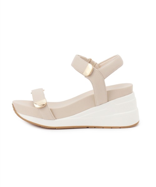 ROPE' PICNIC（ロペピクニック）の「ウェッジソールスニーカーサンダル（サンダル・レディース・ブラック/キナリ・S/M/L）」の5枚目の写真