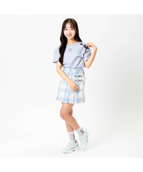 algy（アルジー）の「レースアップロゴT（Tシャツ/カットソー・キッズ・オフホワイト/サックスブルー/ラベンダー・XXX-SMALL/SMALL/MEDIUM/X-SMALL/XX-SMALL）」の20枚目の写真