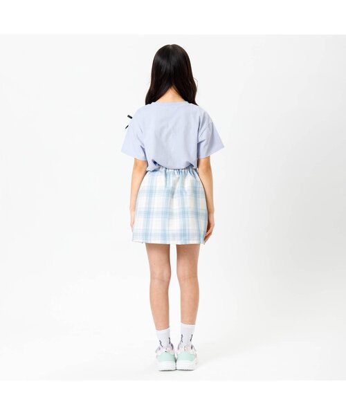 algy（アルジー）の「レースアップロゴT（Tシャツ/カットソー・キッズ・オフホワイト/サックスブルー/ラベンダー・XXX-SMALL/SMALL/MEDIUM/X-SMALL/XX-SMALL）」の19枚目の写真