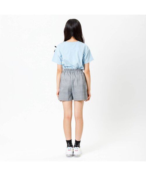 algy（アルジー）の「レースアップロゴT（Tシャツ/カットソー・キッズ・オフホワイト/サックスブルー/ラベンダー・XXX-SMALL/SMALL/MEDIUM/X-SMALL/XX-SMALL）」の16枚目の写真