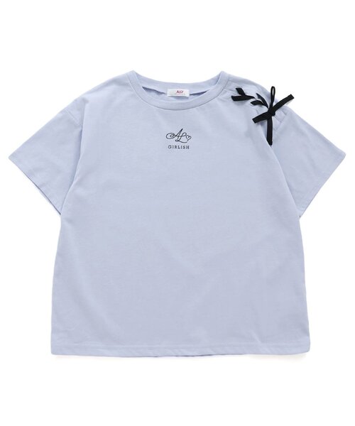 algy（アルジー）の「レースアップロゴT（Tシャツ/カットソー・キッズ・オフホワイト/サックスブルー/ラベンダー・XXX-SMALL/SMALL/MEDIUM/X-SMALL/XX-SMALL）」の13枚目の写真