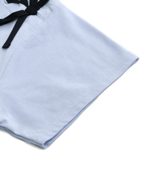 algy（アルジー）の「レースアップロゴT（Tシャツ/カットソー・キッズ・オフホワイト/サックスブルー/ラベンダー・XXX-SMALL/SMALL/MEDIUM/X-SMALL/XX-SMALL）」の4枚目の写真