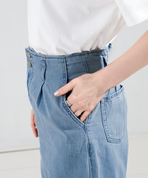 Honeys（ハニーズ）の「デニムワイドパンツ（デニムパンツ・レディース・ホワイト/ライトブルー/ブルー系その他・SS/LL/L/M/S）」の18枚目の写真