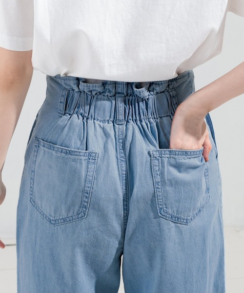 Honeys（ハニーズ）の「デニムワイドパンツ（デニムパンツ・レディース・ホワイト/ライトブルー/ブルー系その他・SS/LL/L/M/S）」の19枚目の写真