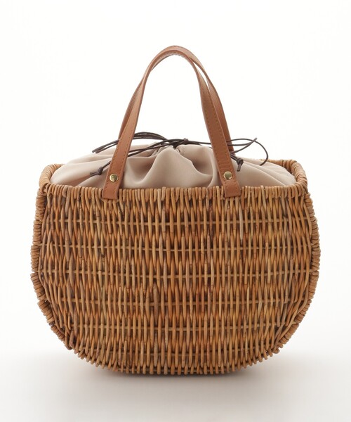 &Bridge(アンドブリッジ)の「cachellier(カシェリエ) 半月型かごバッグ大(BE)(ハンドバッグ・レディース・ナチュラル・99)」の1枚目の写真