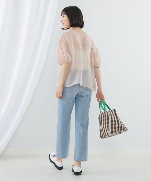 Ray BEAMS（レイビームス）の「Ray BEAMS / オーガンジー パフスリーブ ブラウス（シャツ/ブラウス・レディース・サックスブルー/ブラック/ベージュ・ONE SIZE）」の10枚目の写真