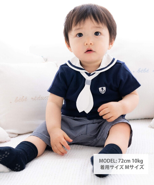 fillot de bebe reduction(フィヨデュベベルダクティオン)の「マリンショートパンツ(70~90cm)(その他パンツ・キッズ・ブルー系その他2/ネイビー・S/M)」の6枚目の写真