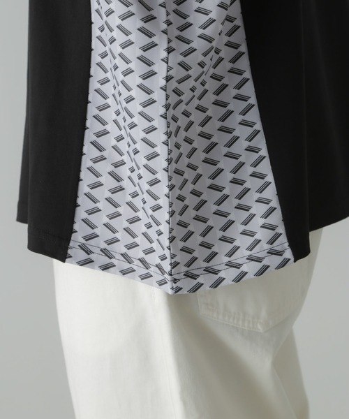 NANO universe（ナノユニバース）の「切り替えパターンTシャツ 半袖(セットアップ可）（Tシャツ/カットソー・メンズ・ネイビー/カーキ/ブラック/グレー・M/L）」の13枚目の写真