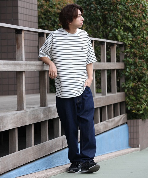 GERRY(ジェリー)の「【GERRY/ジェリー】冷感ポンチ ボーダーサイドスリット ショートスリーブシャツ(Tシャツ/カットソー・メンズ・ホワイト/ブラック・LL/M/L)」の15枚目の写真