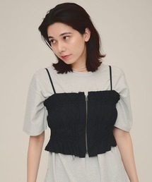 eL | 【eL】Front  Zip Bare Top/117073(チューブトップ)