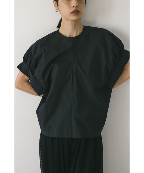 STYLEMIXER（スタイルミキサー）の「ギャザーカフブラウス（シャツ/ブラウス・レディース・ブラック/サックスブルー/ホワイト・FREE）」の3枚目の写真