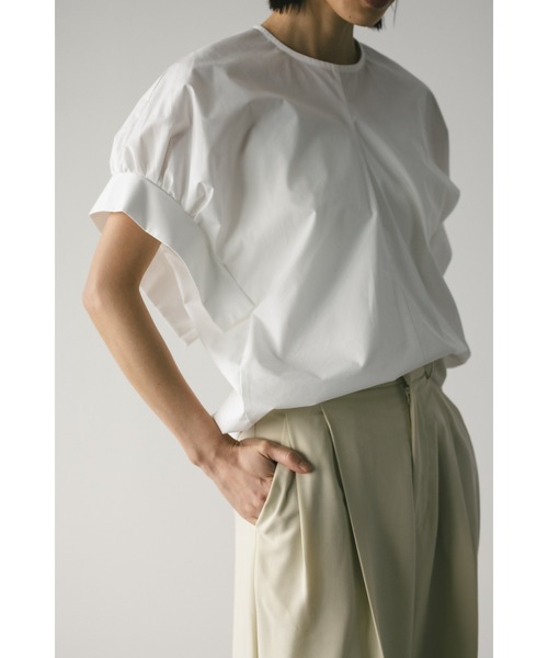 STYLEMIXER（スタイルミキサー）の「ギャザーカフブラウス（シャツ/ブラウス・レディース・ブラック/サックスブルー/ホワイト・FREE）」の7枚目の写真