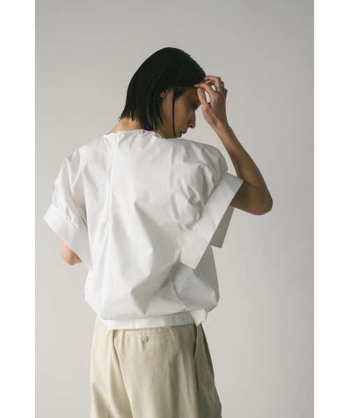 STYLEMIXER（スタイルミキサー）の「ギャザーカフブラウス（シャツ/ブラウス・レディース・ブラック/サックスブルー/ホワイト・FREE）」の8枚目の写真