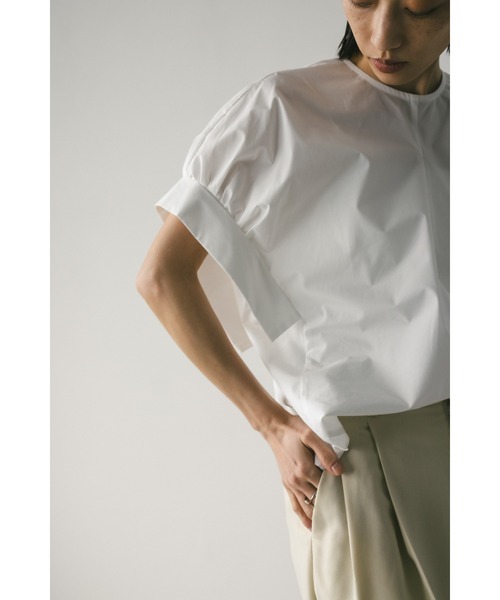 STYLEMIXER（スタイルミキサー）の「ギャザーカフブラウス（シャツ/ブラウス・レディース・ブラック/サックスブルー/ホワイト・FREE）」の9枚目の写真