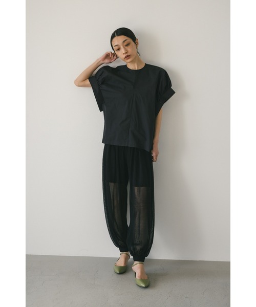 STYLEMIXER（スタイルミキサー）の「ギャザーカフブラウス（シャツ/ブラウス・レディース・ブラック/サックスブルー/ホワイト・FREE）」の17枚目の写真