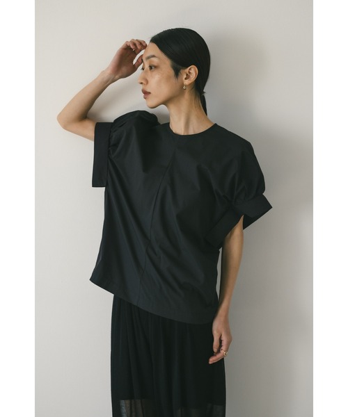 STYLEMIXER（スタイルミキサー）の「ギャザーカフブラウス（シャツ/ブラウス・レディース・ブラック/サックスブルー/ホワイト・FREE）」の19枚目の写真