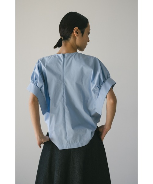 STYLEMIXER（スタイルミキサー）の「ギャザーカフブラウス（シャツ/ブラウス・レディース・ブラック/サックスブルー/ホワイト・FREE）」の4枚目の写真