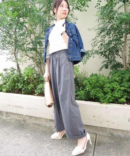 Chico(チコ)の「【who's who Chico】Gジャンシャツ(ブルゾン・レディース・ネイビー/カーキ/ブラック・FREE)」の17枚目の写真
