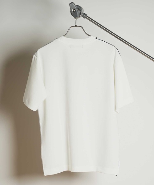 UNION STATION(ユニオンステーション)の「ニット×ポンチ切り替えTシャツ(Tシャツ/カットソー・メンズ・ブラック系その他/ホワイト系その他/ベージュ系その他・L/M/LL)」の6枚目の写真