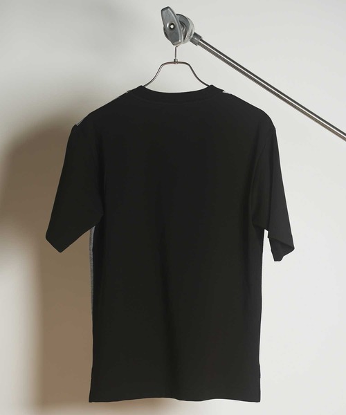 UNION STATION(ユニオンステーション)の「ニット×ポンチ切り替えTシャツ(Tシャツ/カットソー・メンズ・ブラック系その他/ホワイト系その他/ベージュ系その他・L/M/LL)」の9枚目の写真