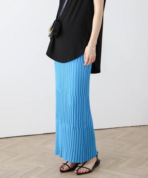 AMELY（エミリー）の「リブニットタイトスカート（スカート・レディース・ブラック/ブルー/ベージュ/オレンジ/ピンク/ライム/グリーン/ライトグリーン系/ブルー系その他/ブラウン系その他/グレー系その他/グリーン系その他/パープル系その他/ベージュ系その他/ブラック系その他・フリー）」の11枚目の写真