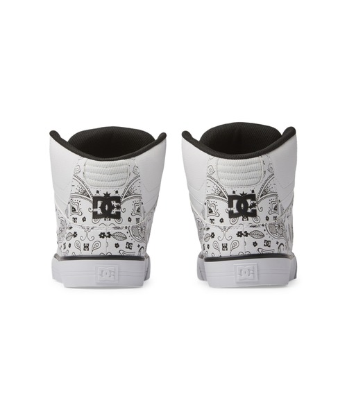 DC SHOES（ディーシーシューズ）の「PURE HIGH-TOP WC SE/DCペイズリー柄ハイカットスニーカー（スニーカー・メンズ・ホワイト×ブラック・26cm/25.5cm/25cm/24.5cm/24cm/23.5cm/23cm/28.5cm/28cm/27.5cm/27cm/26.5cm）」の5枚目の写真