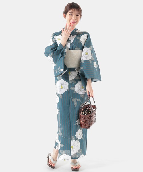 Honeys（ハニーズ）の「浴衣（浴衣・レディース・ホワイト系その他/ネイビー系/ホワイト×レッド/ホワイト×ブルー/ベージュ/ブルー系その他・F）」の5枚目の写真