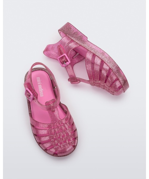 melissa(メリッサ)の「MINI MELISSA POSSESSION SHINY BB(サンダル・キッズ・クリアブラック/ピンク/クリア/ブルー・27/22-23/25-26/24)」の8枚目の写真
