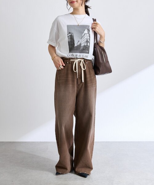 RIVE DROITE（リヴドロワ）の「【新色追加・リバイバル】PARISフォトT（Tシャツ/カットソー・レディース・ホワイト/ライトグレー/モカ・FREE）」の11枚目の写真