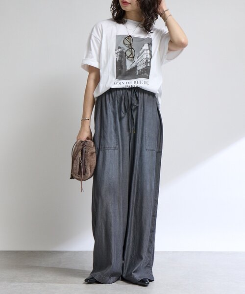 RIVE DROITE（リヴドロワ）の「【新色追加・リバイバル】PARISフォトT（Tシャツ/カットソー・レディース・ホワイト/ライトグレー/モカ・FREE）」の18枚目の写真