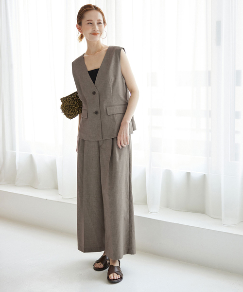 スローブイエナ　リネンジレ SLOBE IENA（スローブイエナ）の「リネン混ジレ（ベスト）」 - WEAR