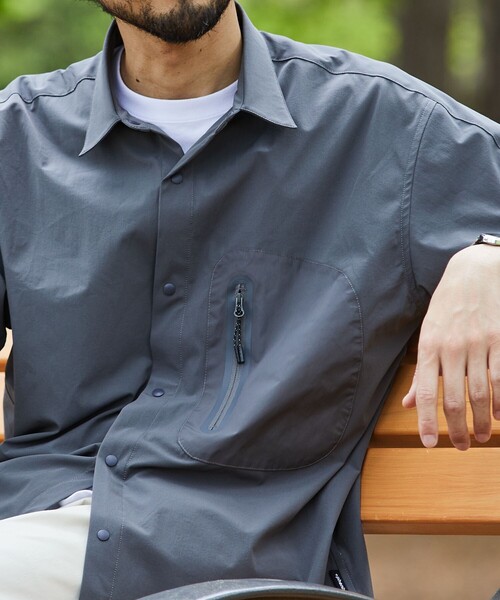 【セール】+phenix/プラスフェニックス TECH SS-SHIRT/テック ショートスリーブシャツ/半袖/リラックスフィット(シャツ/ブラウス)|+phenix(プラスフェニックス) 【セール】+phenix/プラスフェニックス TECH SS-SHIRT/テック ショートスリーブシャツ/半袖/リラックスフィット(シャツ/ブラウス)|+phenix(プラスフェニックス)