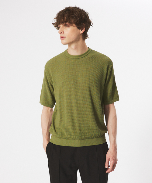 【セール】【MADE IN JAPAN】コンパクトツイスト ニットTシャツ（Tシャツ/カットソー）｜DESIGNWORKS（デザインワークス）