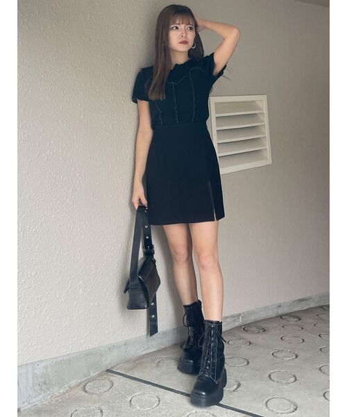 MURUA(ムルーア)の「スリットミニスカート(スカート・レディース・ブラック/ブルー/グレー・1/2)」の15枚目の写真