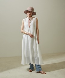 SALON adam et rope' | ノースリーブサイドフレアーワンピース【洗える】(ワンピース)