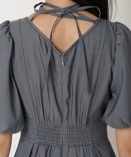 REDYAZEL（レディアゼル）の「バルーンスリーブワンピース（ワンピース・レディース・ネイビー/グレー/ブルー・FREE）」の7枚目の写真