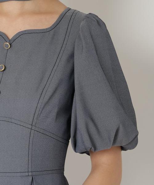 REDYAZEL（レディアゼル）の「バルーンスリーブワンピース（ワンピース・レディース・ネイビー/グレー/ブルー・FREE）」の8枚目の写真