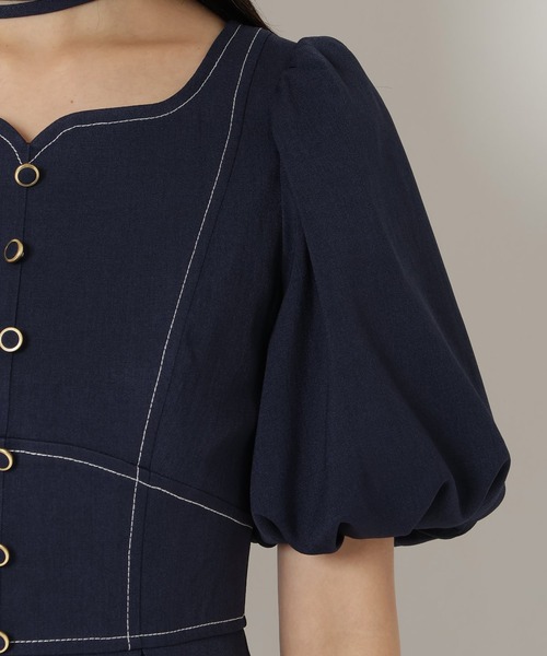 REDYAZEL（レディアゼル）の「バルーンスリーブワンピース（ワンピース・レディース・ネイビー/グレー/ブルー・FREE）」の13枚目の写真