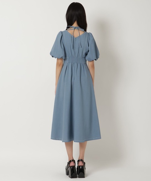 REDYAZEL（レディアゼル）の「バルーンスリーブワンピース（ワンピース・レディース・ネイビー/グレー/ブルー・FREE）」の17枚目の写真