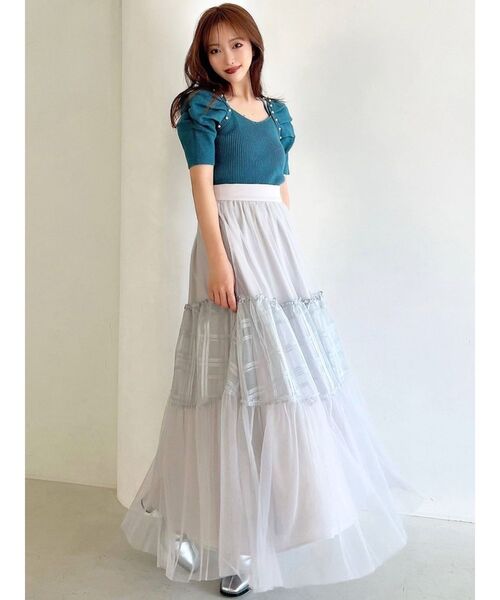 RESEXXY（リゼクシー）の「チュールボリュームスカート（スカート・レディース・レッド/ブラック/グレー・FREE）」の5枚目の写真