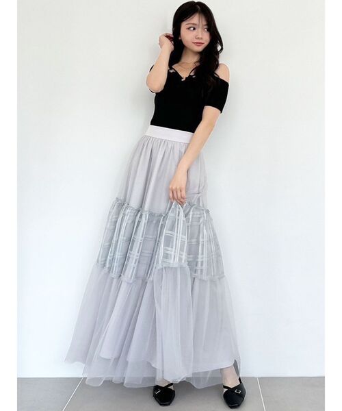 RESEXXY（リゼクシー）の「チュールボリュームスカート（スカート・レディース・レッド/ブラック/グレー・FREE）」の16枚目の写真