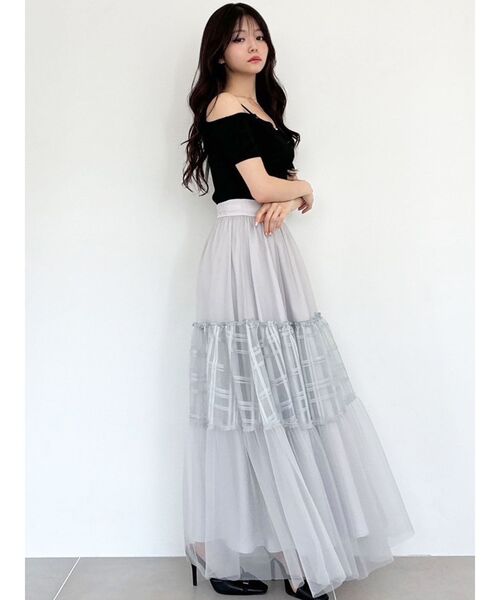 RESEXXY（リゼクシー）の「チュールボリュームスカート（スカート・レディース・レッド/ブラック/グレー・FREE）」の17枚目の写真